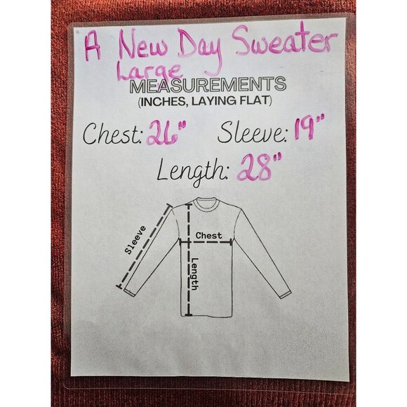 A New Day Womens Sweater Size Large Rust Cozy Warm Comfortable Crew Neck Stylish - Picture 9 of 11